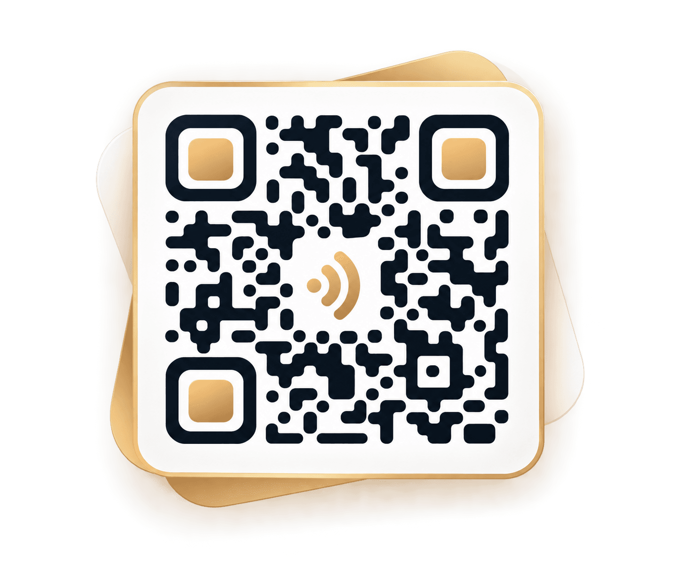 Sample QR code linking to a demo profile